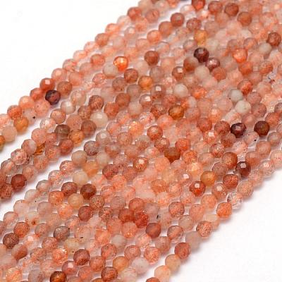 Natural Sunstone Beads Strands G-E411-13A-4mm-1