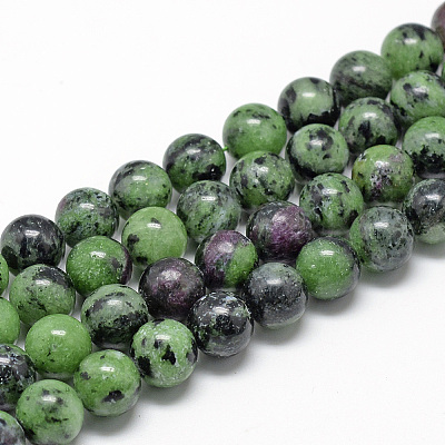 Natural Ruby in Zoisite Beads Strands X-G-R446-4mm-25-1