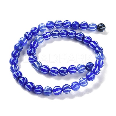 Tibetan Style dZi Agate Beads Strands G-B084-A06-01-1