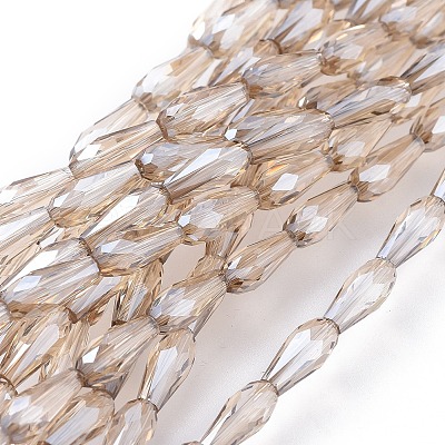 Electroplate Glass Beads Strands EGLA-L015-A-1