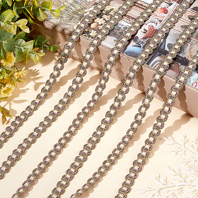 Wave Pattern Polyester Ribbon OCOR-WH0047-25B-1