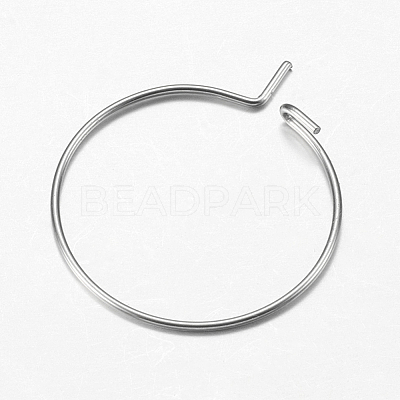 316 Surgical Stainless Steel Hoop Earrings Findings X-STAS-F149-32P-E-1