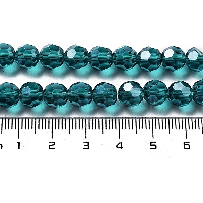 Electroplate Transparent Glass Beads Strands EGLA-A035-T8mm-A12-1