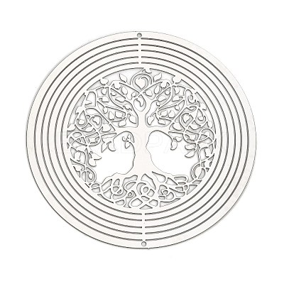 Tree of Life 201 Stainless Steel 3D Rotating Hanging Wind Spinner STAS-Z116-02P-05-1