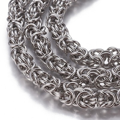 Tarnish Resistant 304 Stainless Steel Byzantine Chains CHS-P007-07P-02-1