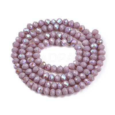 Electroplate Opaque Solid Color Glass Beads Strands EGLA-A044-P3mm-L13-1