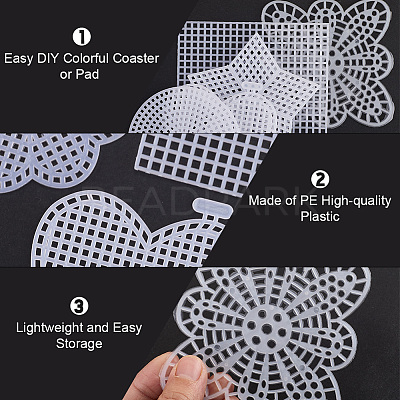 24Pcs 11 Styles DIY Plastic Canvas Shapes DIY-CP0012-41-1