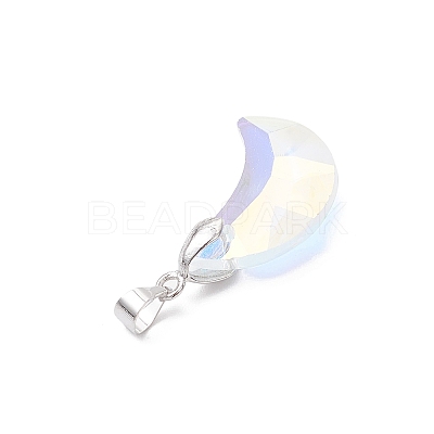 AB Color Plated Glass Pendants PALLOY-JF04595-02-1