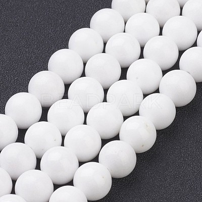 Natural Mashan Jade Round Beads Strands X-G-D263-10mm-XS01-1