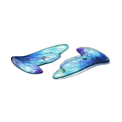 2Pcs Transparent Epoxy Resin Pendants RESI-A044-05D-1