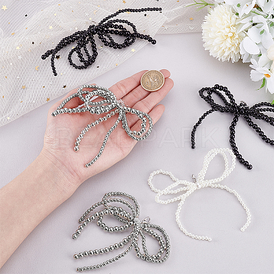 6Pcs 3 Styles Plastic Bowknot Shoe Decorations FIND-PH0024-67-1