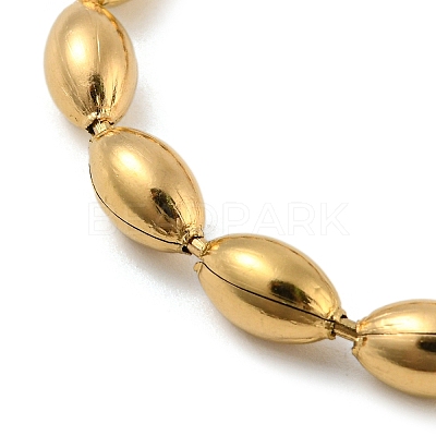 201 Stainless Steel Rugby Beaded Chain Bracelets LS-BJEW-G696-01C-G-1