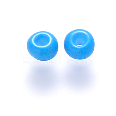 6/0 Baking Paint Glass Round Seed Beads SEED-S036-01C-11-1
