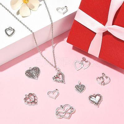 100pcs 10 Style Tibetan Style Alloy Charms TIBEP-CJ0001-39-1