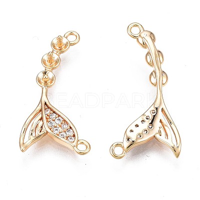 Brass Micro Pave Cubic Zirconia Peg Bails Pendants KK-N232-243-1