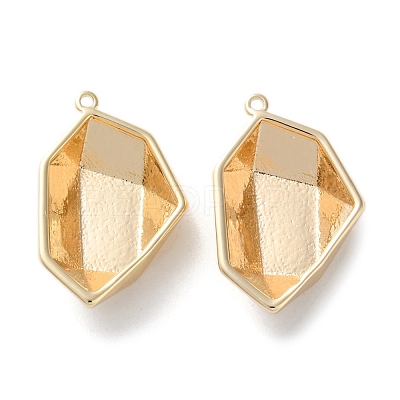 Brass Pendant Rhinestone Settings KK-C079-13G-1