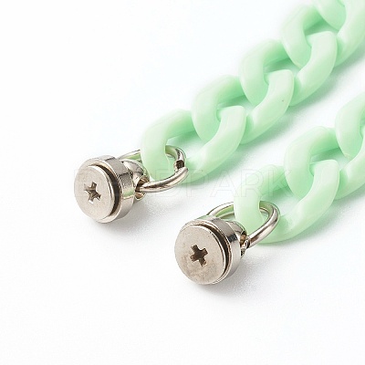 Opaque Acrylic Curb Chain Phone Case Chain HJEW-JM00512-04-1