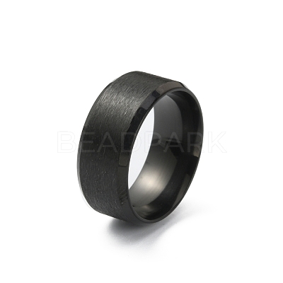 201 Stainless Steel Plain Band Ring for Women RJEW-WH0010-06B-MB-1