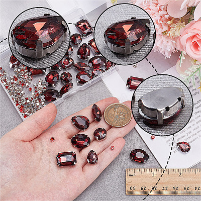 156Pcs 7 Styles Sew on Rhinestone DIY-SP0007-30E-1