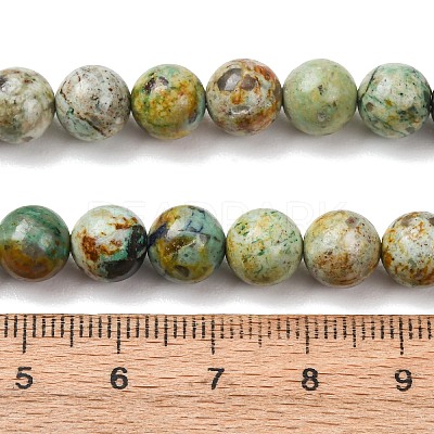 Natural Peruvian Turquoise(Jasper) Beads Strands G-T150-A01-8mm-1