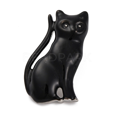 Cat Shaped Alloy Enamel Pins JEWB-Q045-03P-1