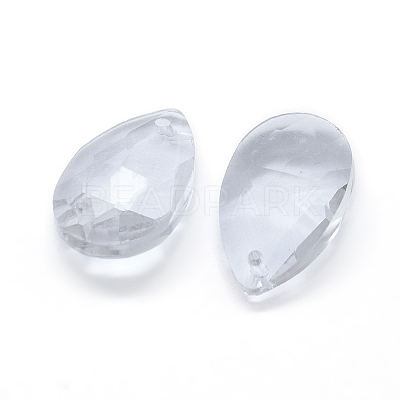 Faceted Glass Pendants X-GLAA-F069-S-A01-1