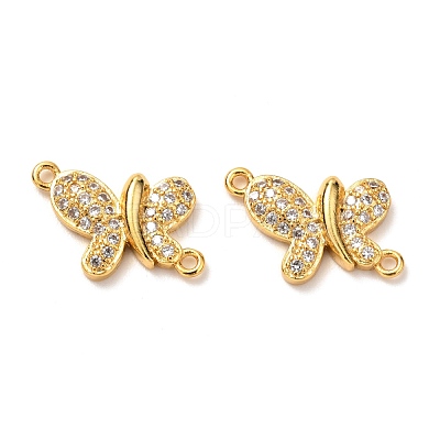 Brass Micro Pave Cubic Zirconia Links Connectors KK-G399-19B-1