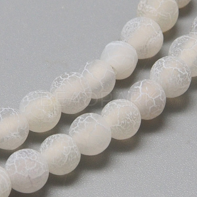 Natural Weathered Agate Bead Strands G-S237-4mm-08-1
