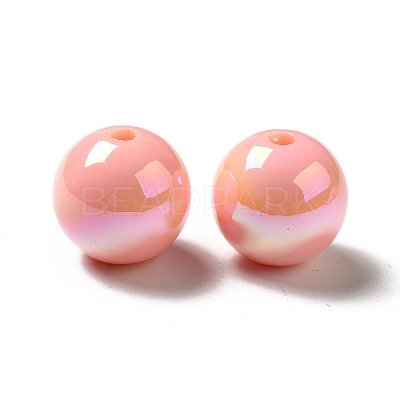 UV Plating Rainbow Iridescent Acrylic Beads LS-PACR-D070-01B-1