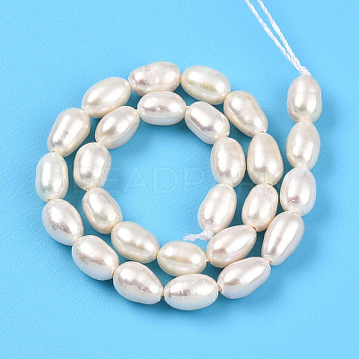 Natural Cultured Freshwater Pearl Beads Strands PEAR-N012-04W-01-1