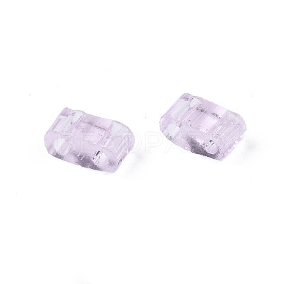 2-Hole Transparent Glass Seed Beads SEED-N004-002-C01-1