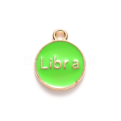 Alloy Enamel Pendants ENAM-S124-01B-06K-1