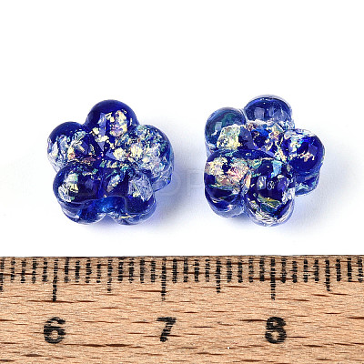 Handmade Foil Lampwork Beads Strands FOIL-T008-06D-1