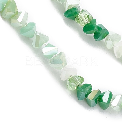 Gradient Color Electroplate Glass Bead Strands X-GLAA-E042-02B-1