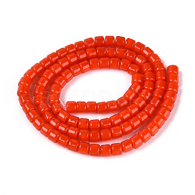 Opaque Solid Color Glass Beads Strands LS-GLAA-N065-4x4mm-C04-1