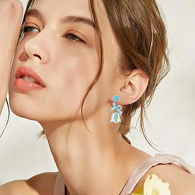32Pcs 8 Colors Alloy Stud Earring Findings FIND-SC0015-80-1