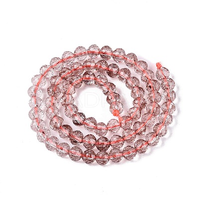 Dyed Transparent Crackle Glass Beads Strands GLAA-Q108-01A-A02-1