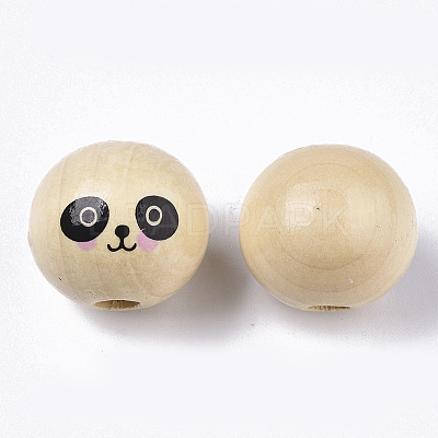 Natural Wood European Beads X1-WOOD-S055-16B-1