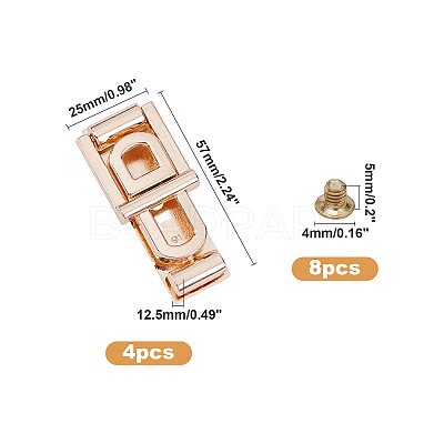 Zinc Alloy Clasp PALLOY-CA0001-62LG-RS-1