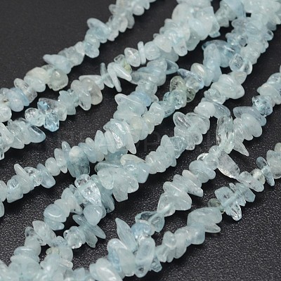Chips Natural Aquamarine Beads Strands X-G-N0164-24-1