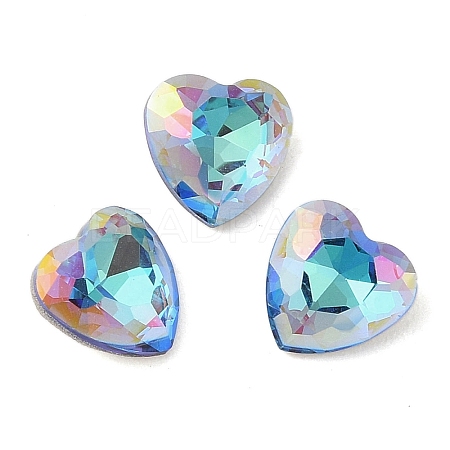 Glass Rhinestone Cabochons RGLA-L029-08B-BBLA-1