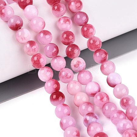 Natural Dyed Persian Jade Gemstone Bead Strands G-R271-6mm-XP22-1