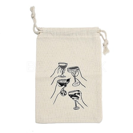 Cloth Hangover Kit Party Favor Drawstring Bags ABAG-A012-05B-03-1