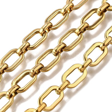 Ion Plating(IP) 304 Stainless Steel Rectangle Link Chains CHS-S012-26G-A-1