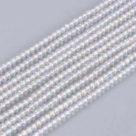 Electroplate Glass Beads Strands EGLA-I013-2mm-AB01-1
