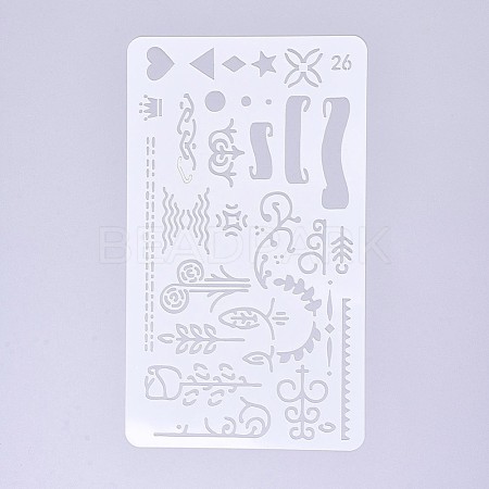 Plastic Reusable Drawing Painting Stencils Templates DIY-G027-G26-1