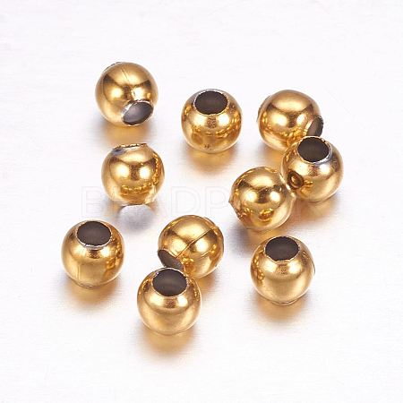 Ion Plating(IP) 304 Stainless Steel Beads LS-STAS-F117-31G-4mm-1
