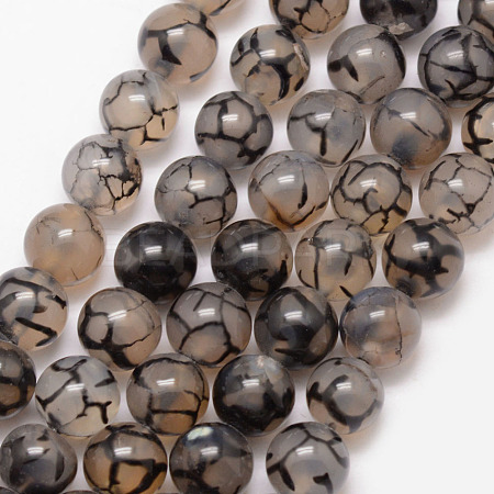 Natural Dragon Veins Agate Bead Strands X-G-K166-14-8mm-01-1