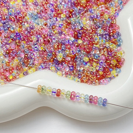 Transparent Glass Seed Beads FIND-U017-18J-1