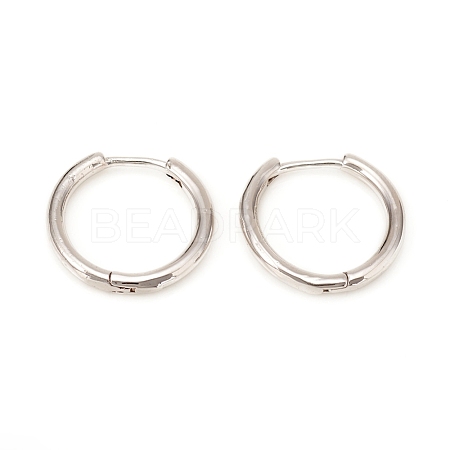 Brass Huggie Hoop Earrings KK-D160-55P-1